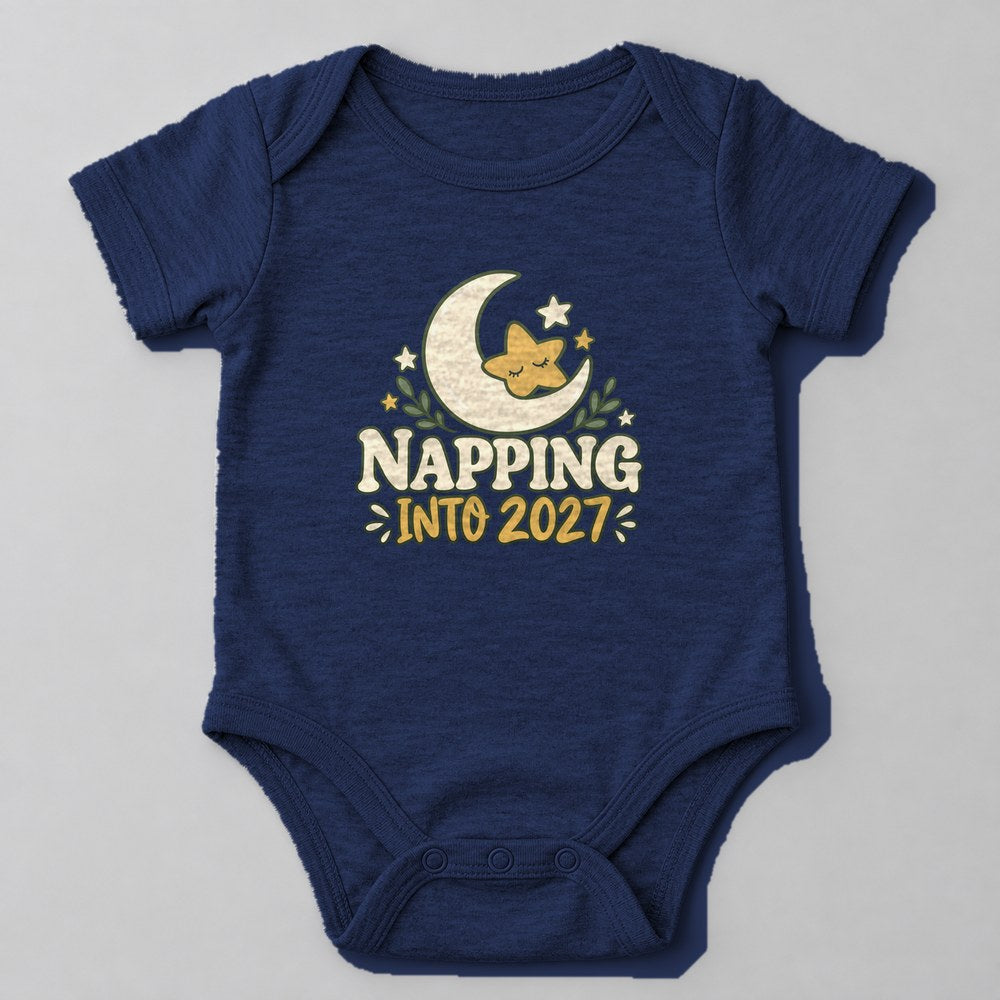 Napping Into 2027 Baby Onesie in Navy