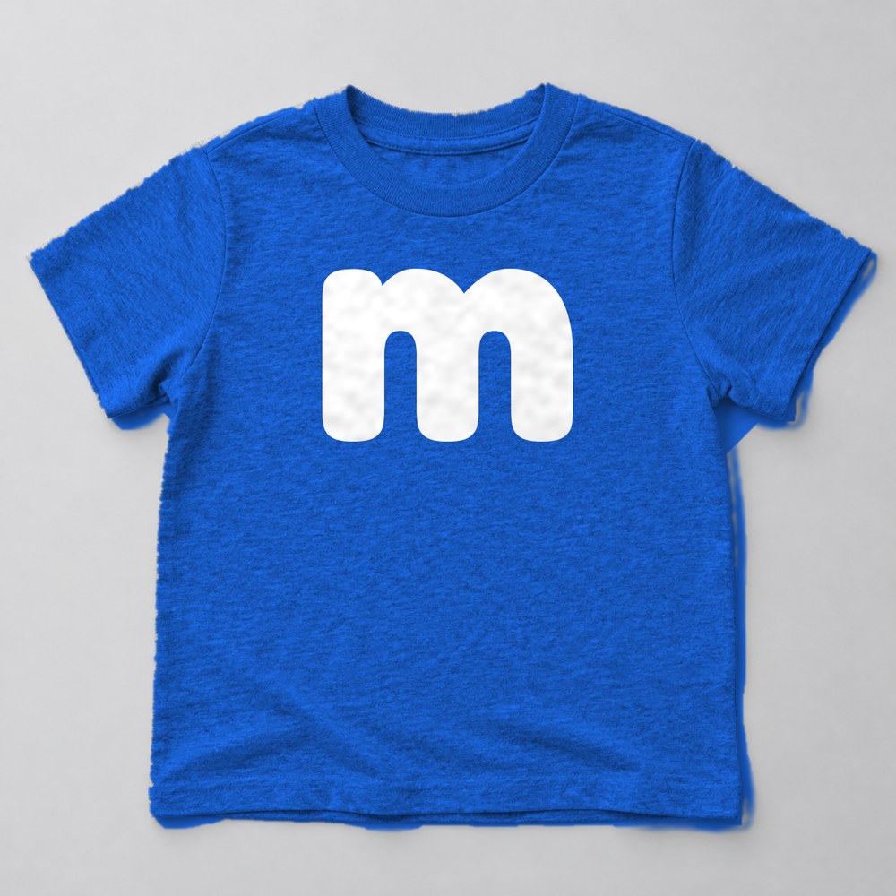 Letter M Kids Costume T-Shirt in Blue