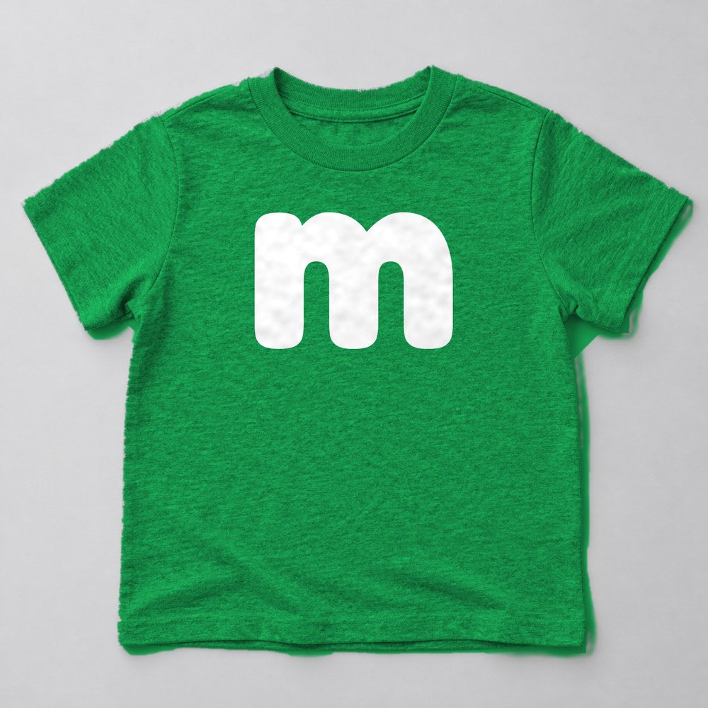 Letter M Kids Costume T-Shirt in Green