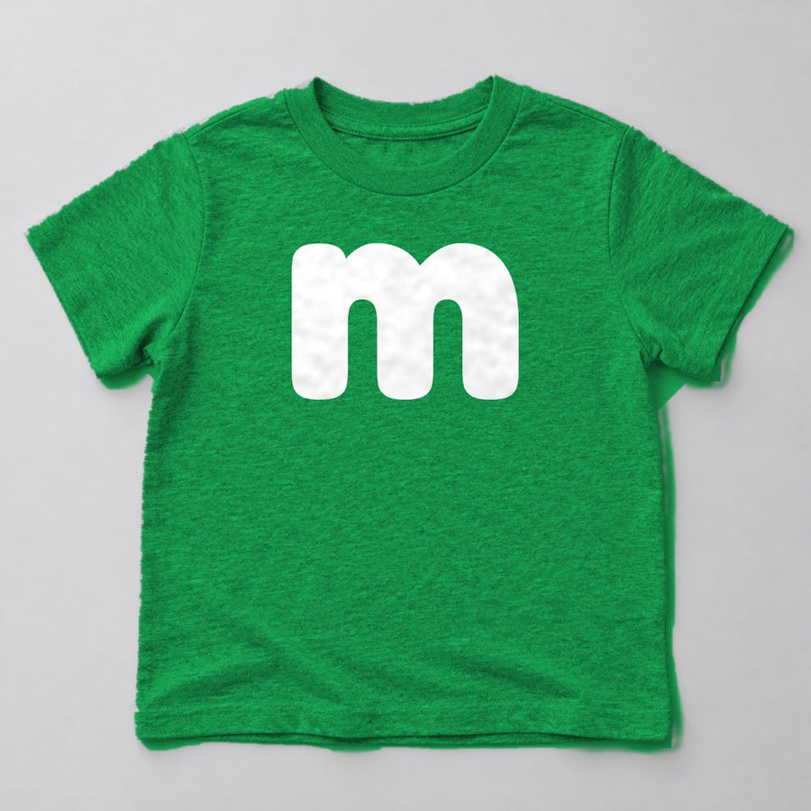 Letter M Kids Costume T-Shirt in Green