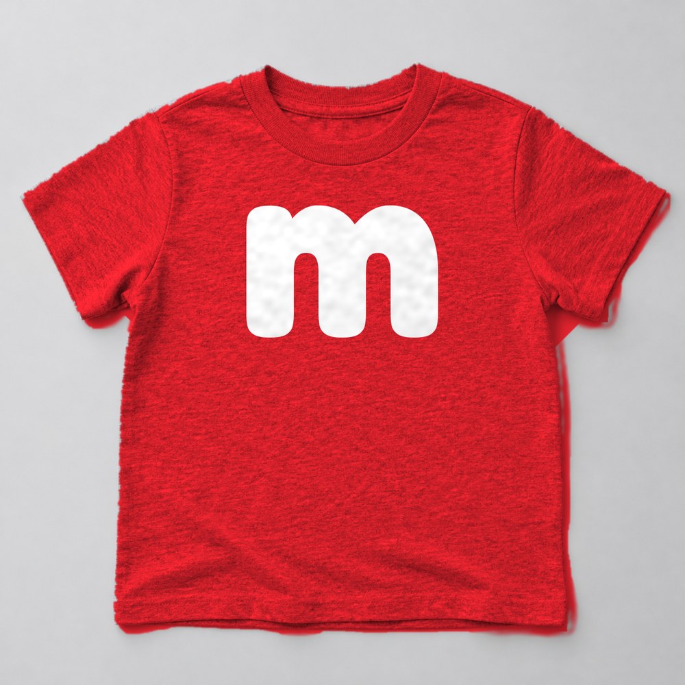 Letter M Kids Costume T-Shirt in Red