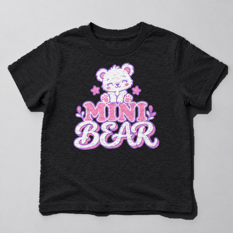 Mini Bear Kids T-Shirt in Black