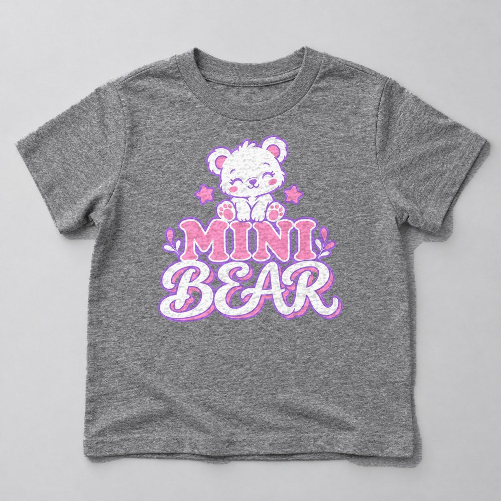 Mini Bear Kids T-Shirt in Heather Grey