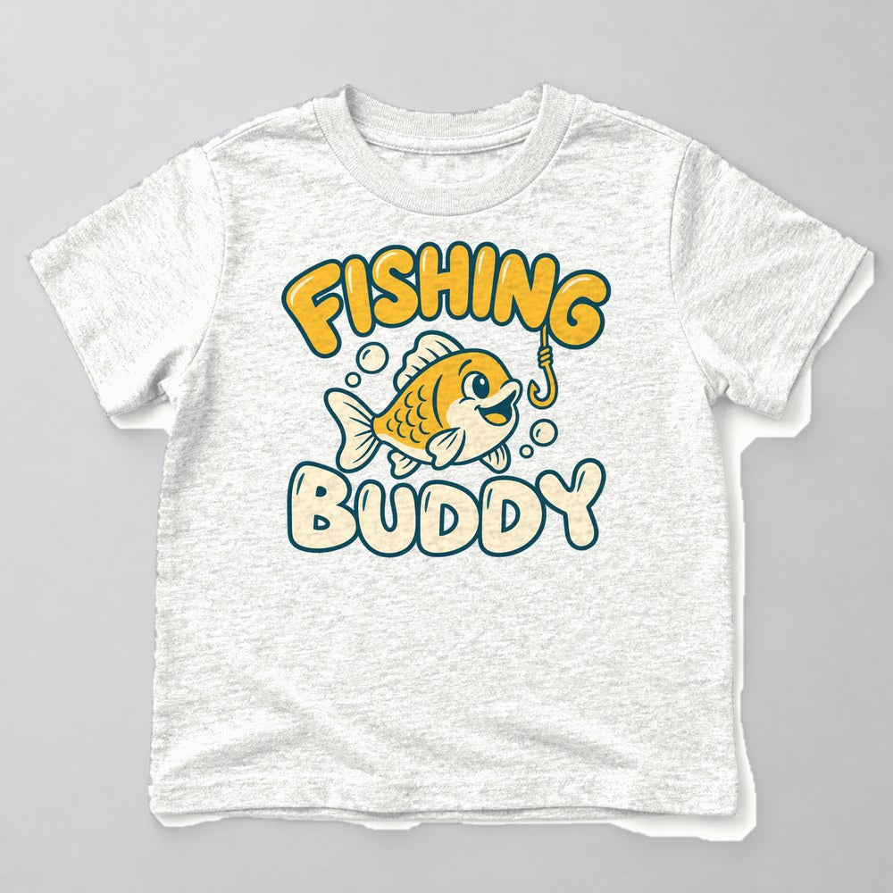 Fishing Buddy Kids T-Shirt in White