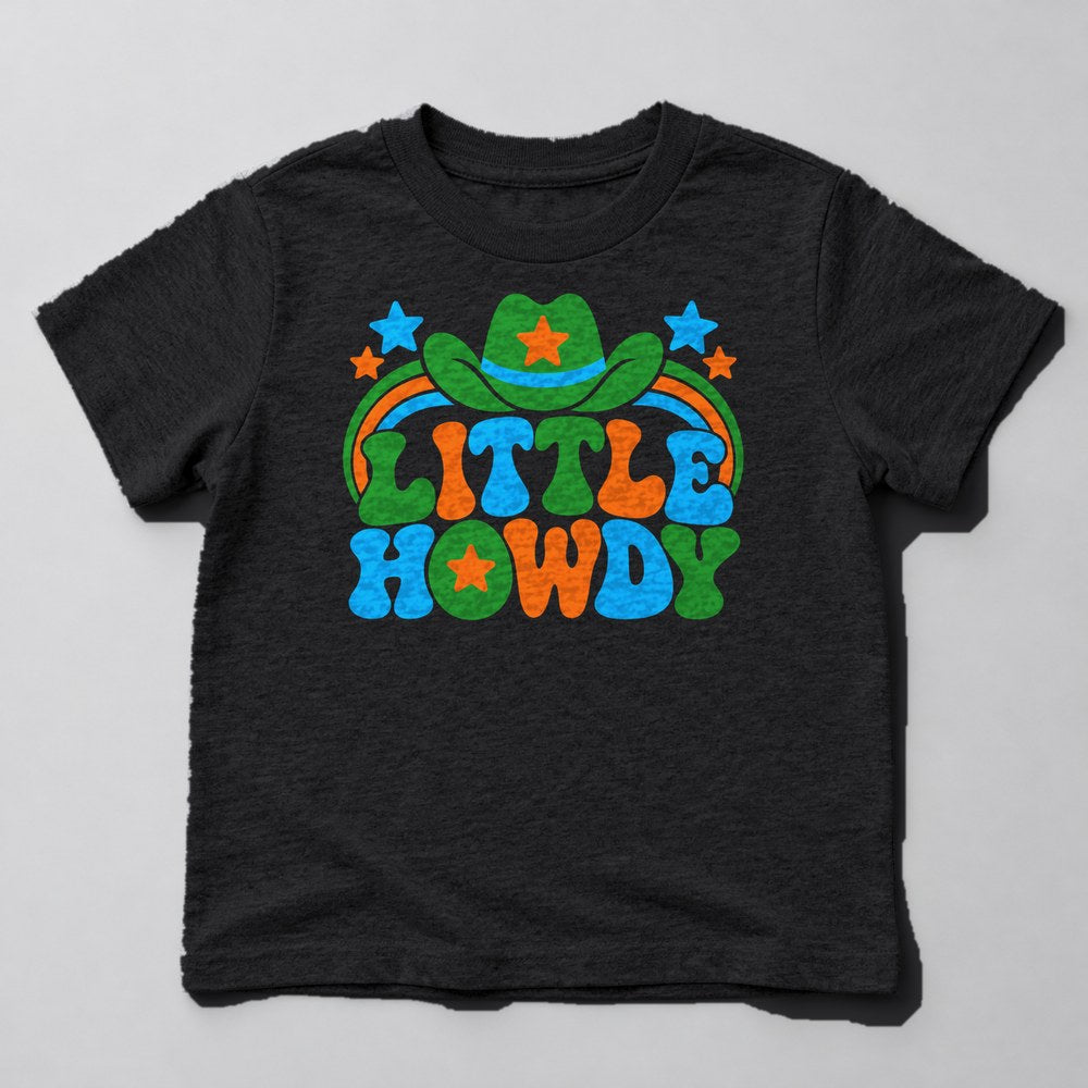 Little Howdy Kids T-Shirt in Black