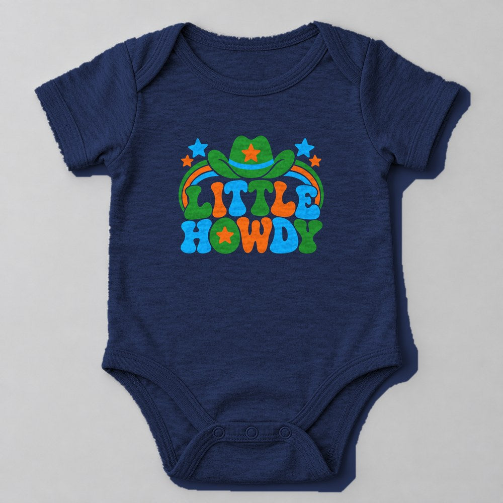 Little Howdy Baby Onesie in Navy