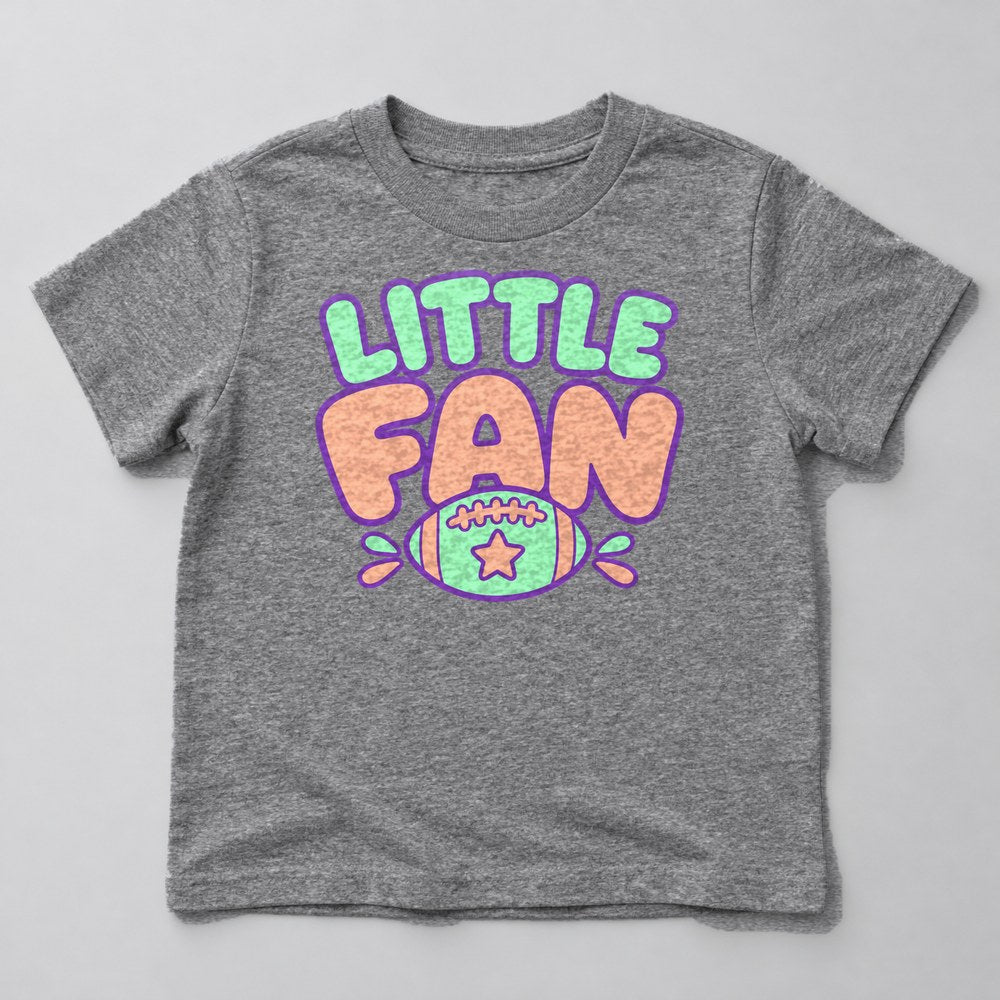 Little Fan Kids T-Shirt in Heather Grey