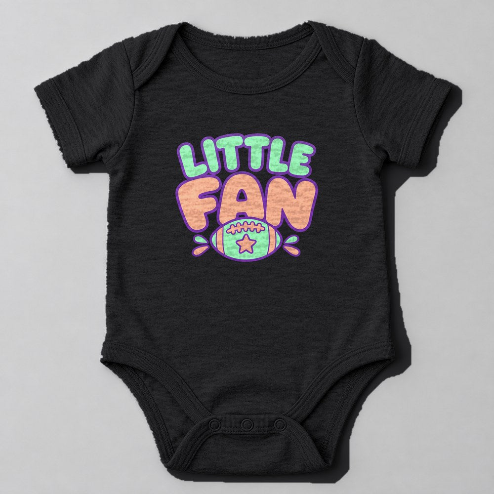 Little Fan Baby Onesie in Black