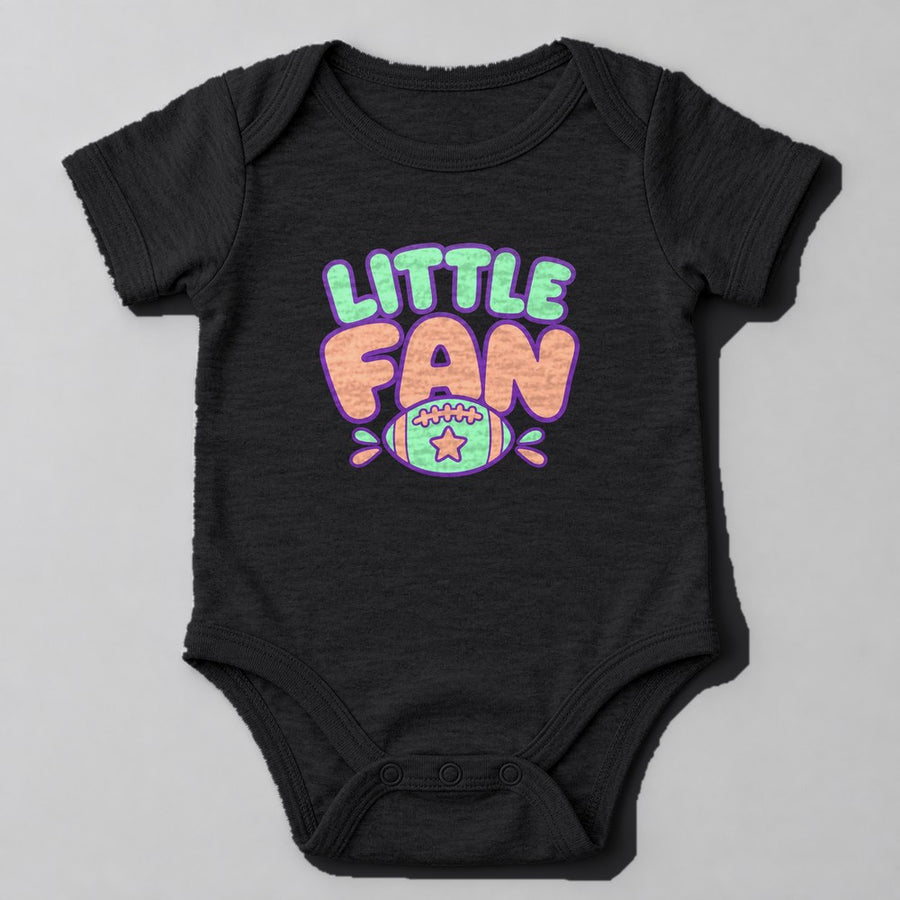 Little Fan Baby Onesie in Black