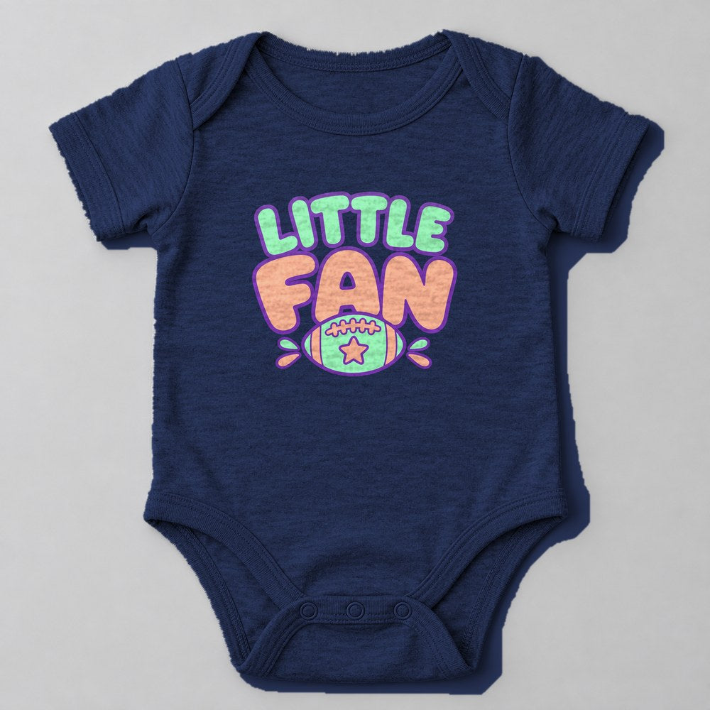 Little Fan Baby Onesie in Navy