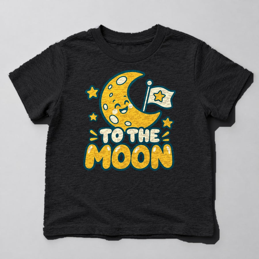 To the Moon Kids T-Shirt in Black