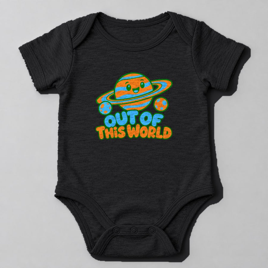 Out of This World Baby Onesie in Black