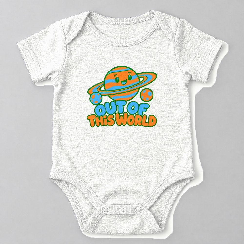 Out of This World Baby Onesie in White