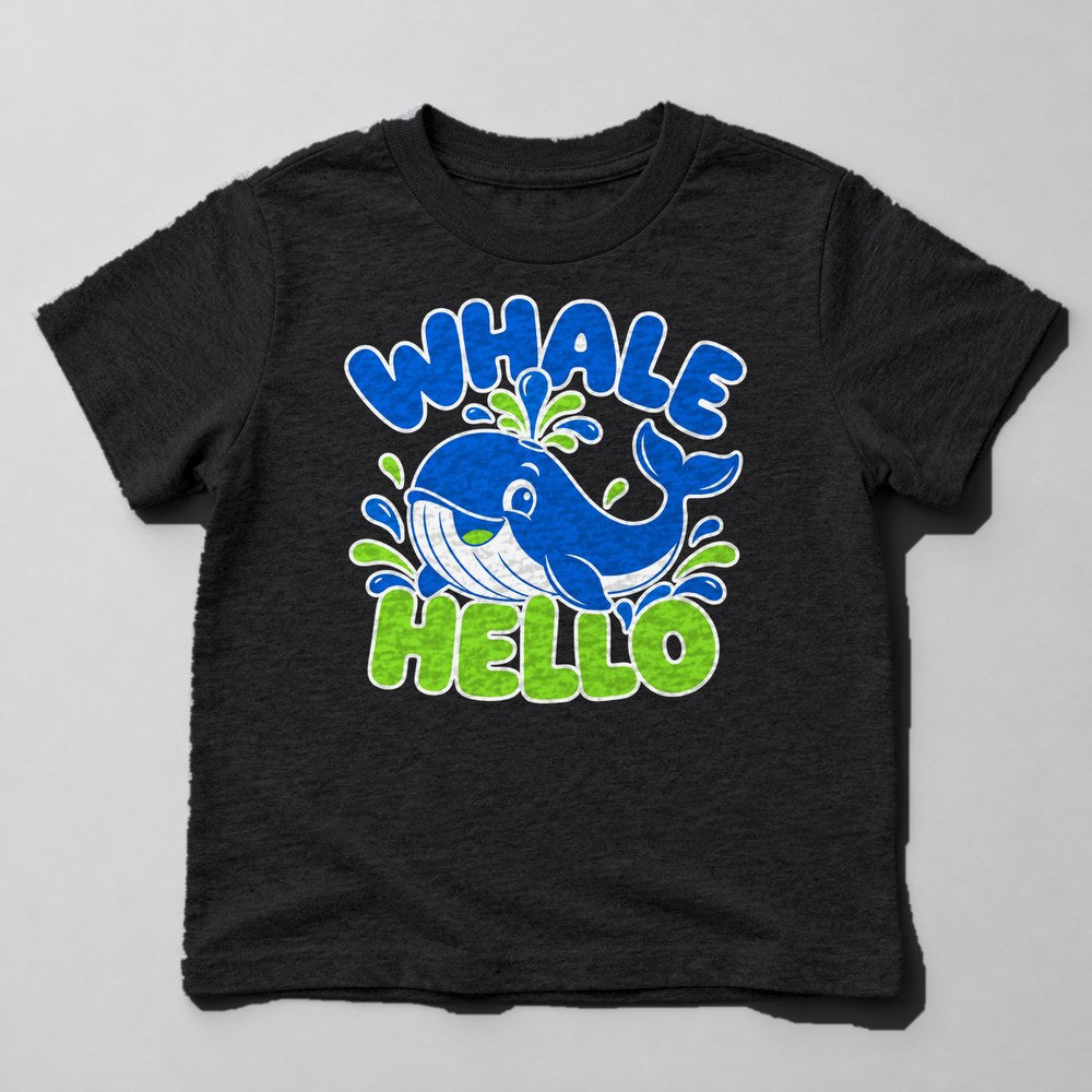 Whale Hello Kids T-Shirt in Black