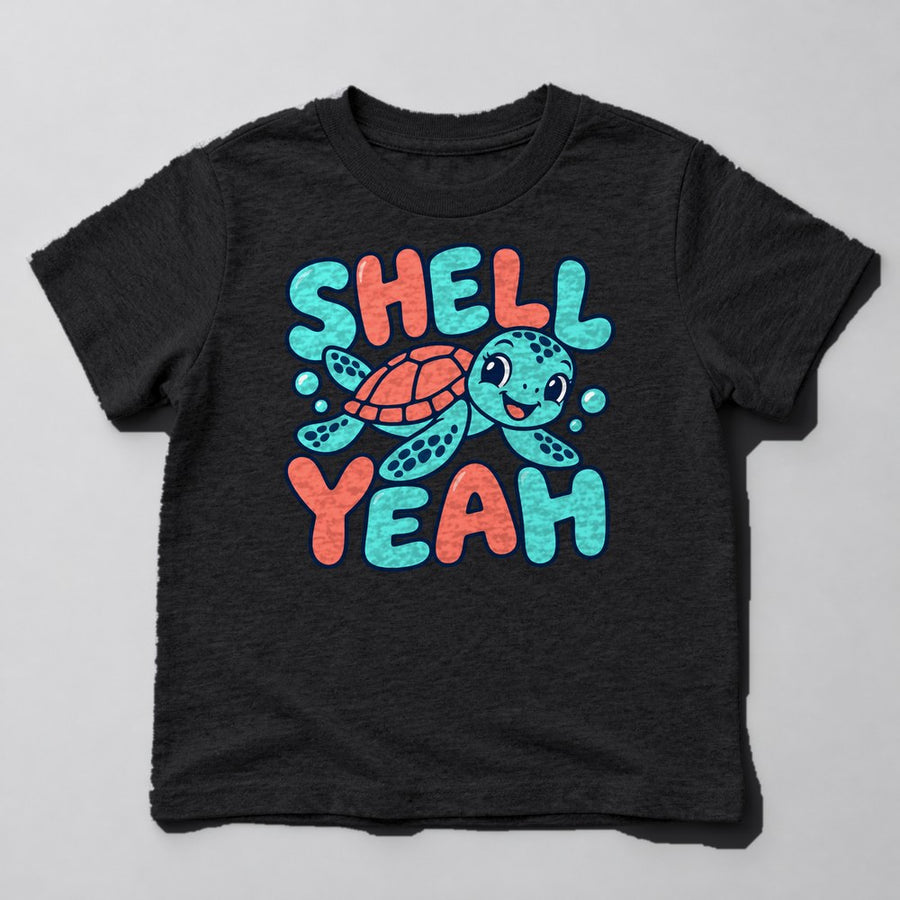 Shell Yeah Kids T-Shirt in Black