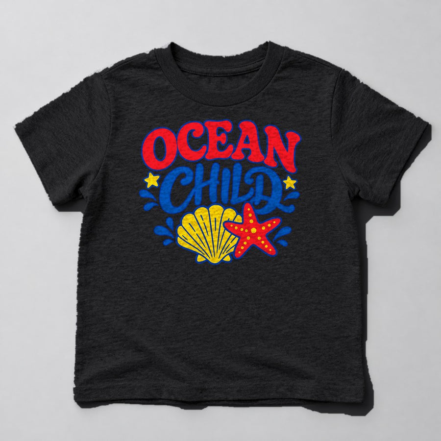 Ocean Child Kids T-Shirt in Black