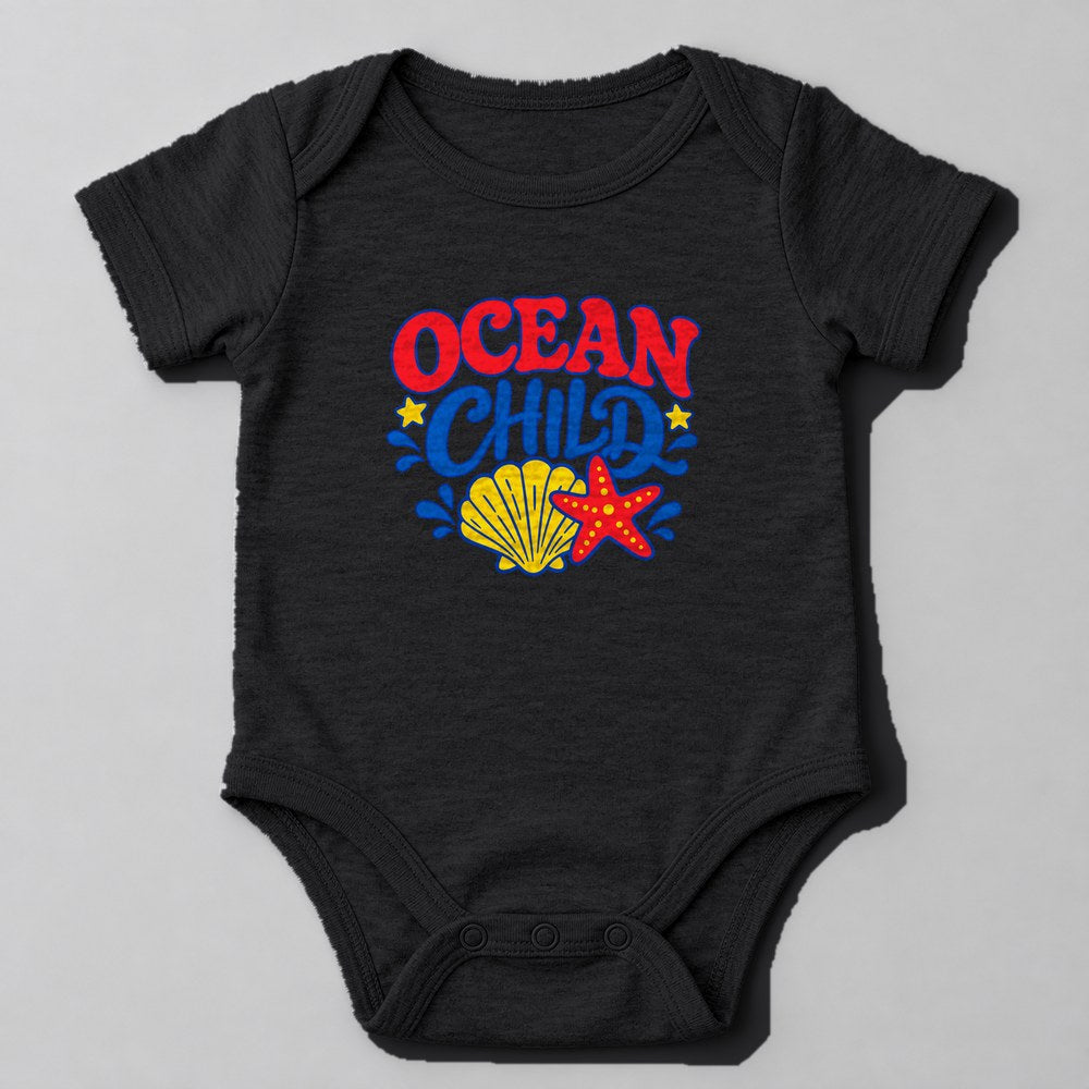Ocean Child Baby Onesie in Black