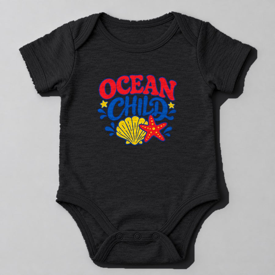 Ocean Child Baby Onesie in Black