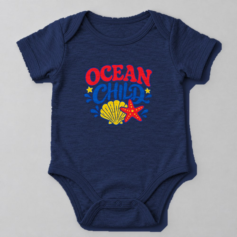 Ocean Child Baby Onesie in Navy