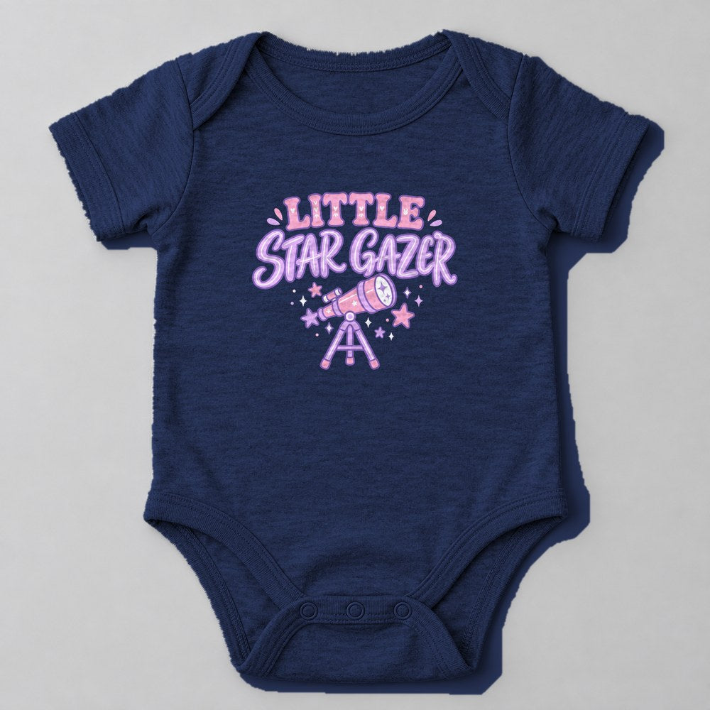Little Star Gazer Baby Onesie in Navy