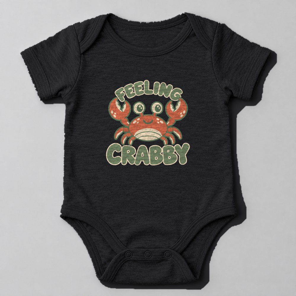 Feeling Crabby Baby Onesie in Black