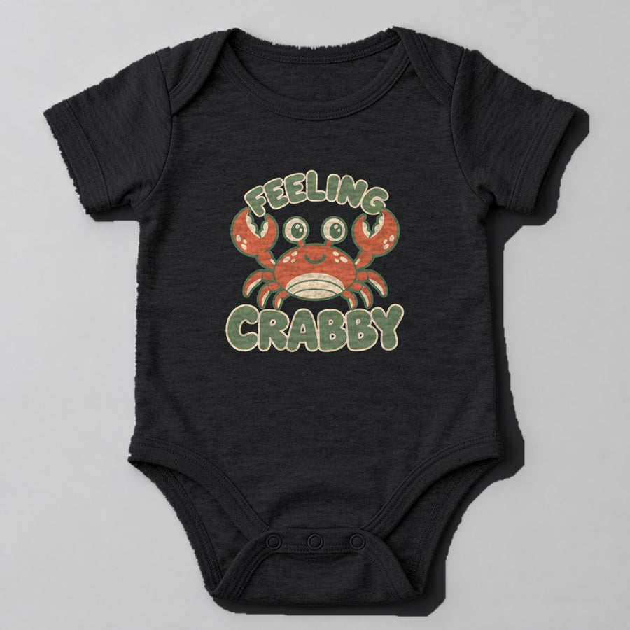 Feeling Crabby Baby Onesie in Black