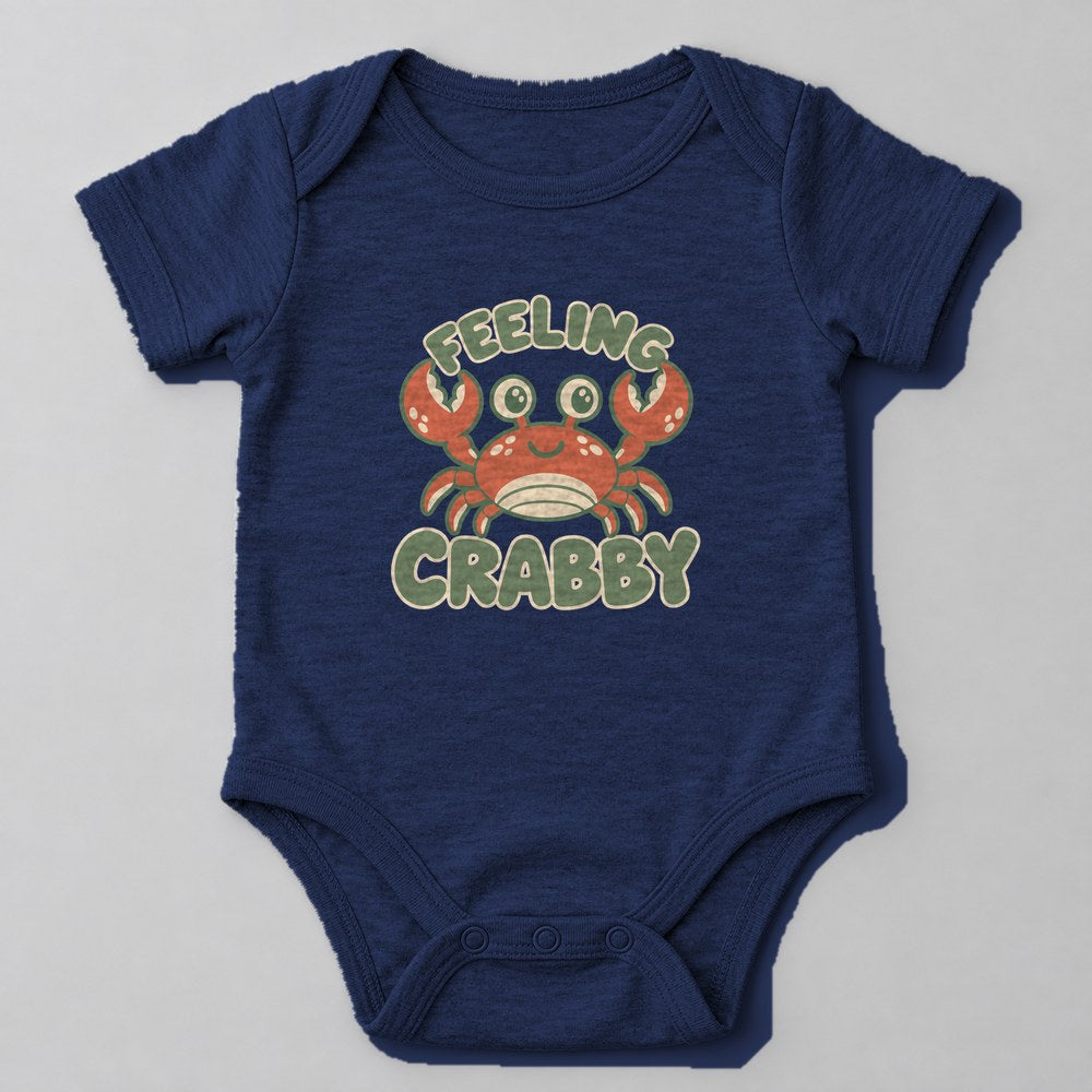 Feeling Crabby Baby Onesie in Navy