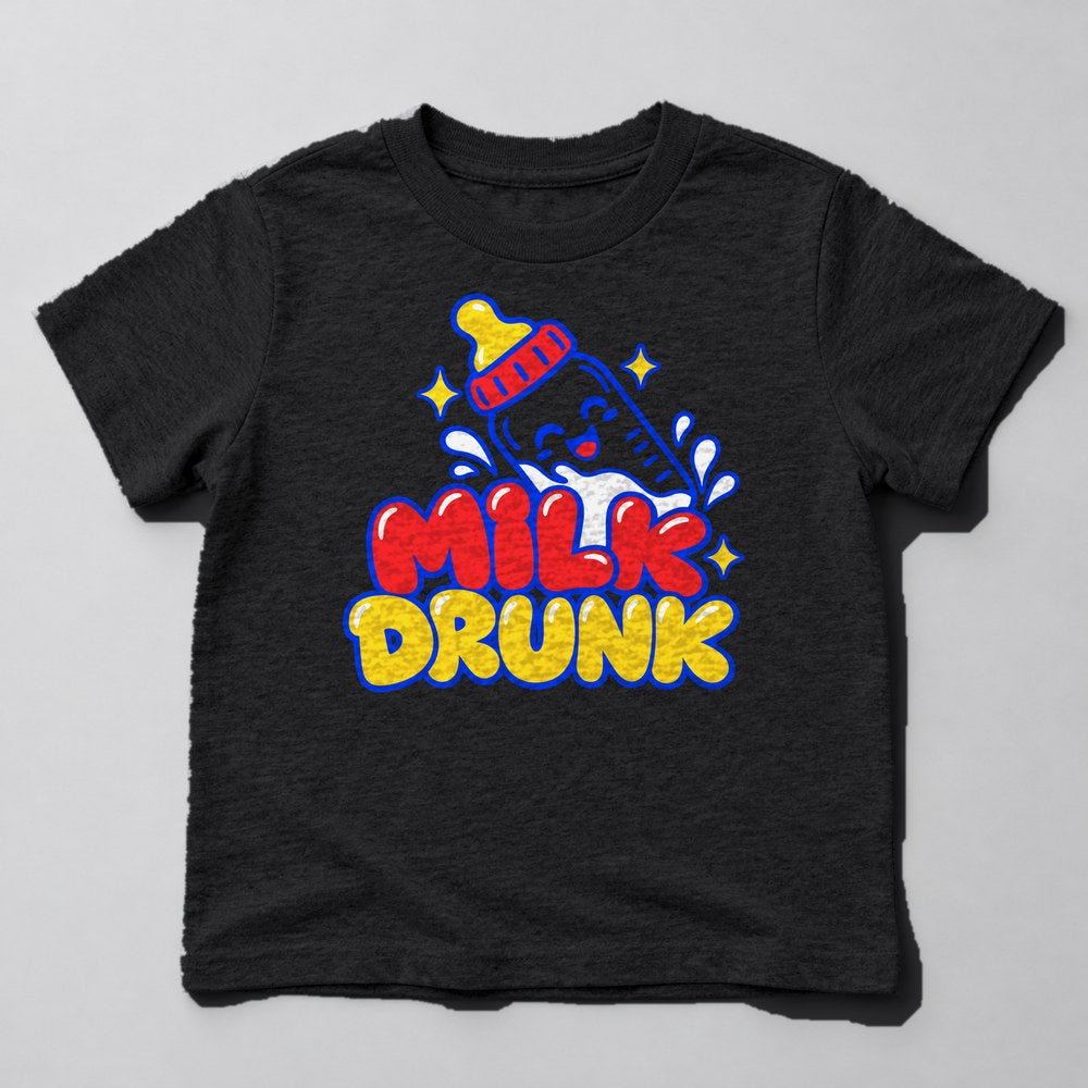 Milk Drunk Kids T-Shirt in Black