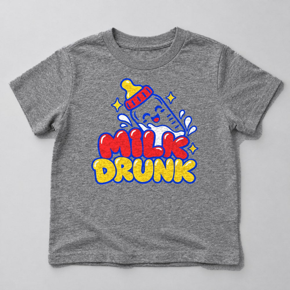 Milk Drunk Kids T-Shirt in Heather Grey