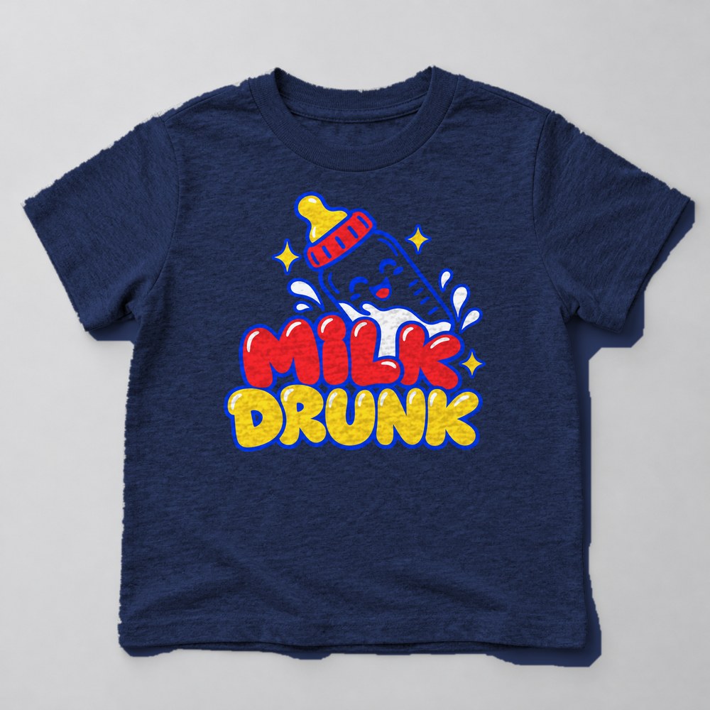 Milk Drunk Kids T-Shirt in Navy