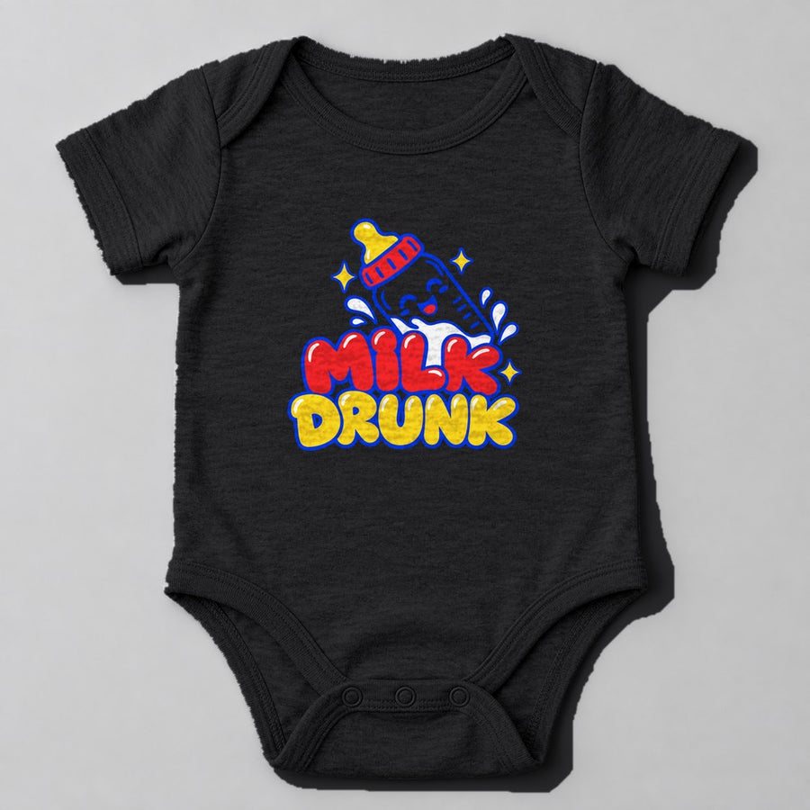 Milk Drunk Baby Onesie in Black