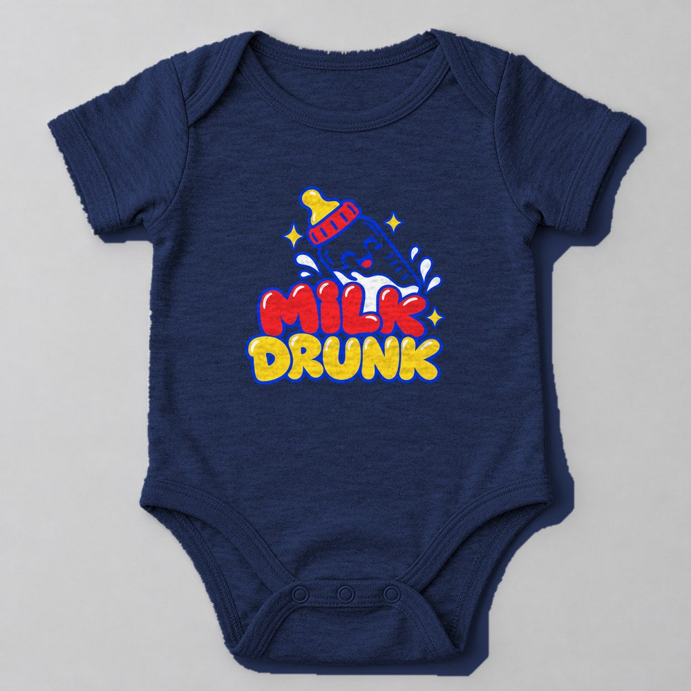Milk Drunk Baby Onesie in Navy