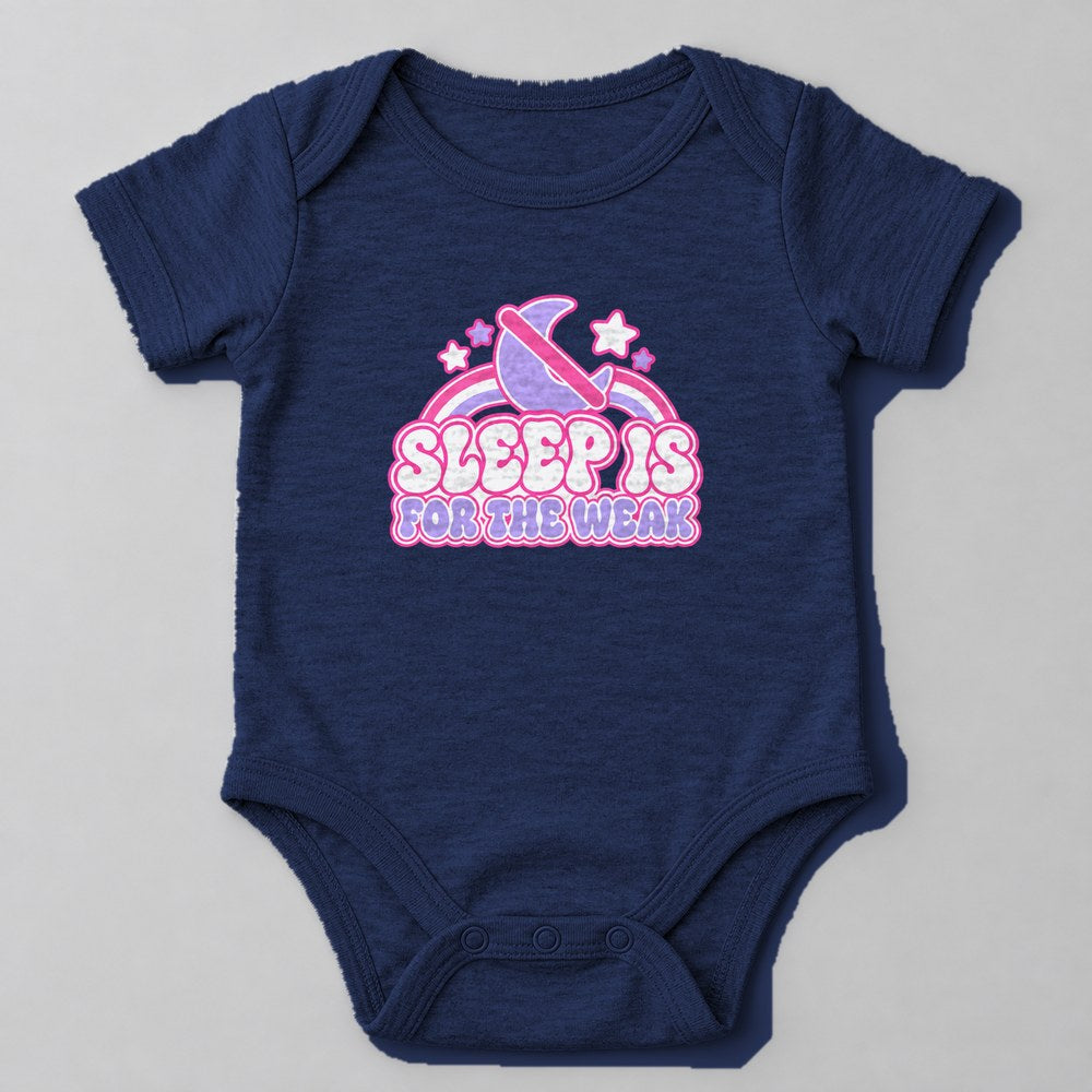 Sleep is for the Weak Baby Onesie in Navy