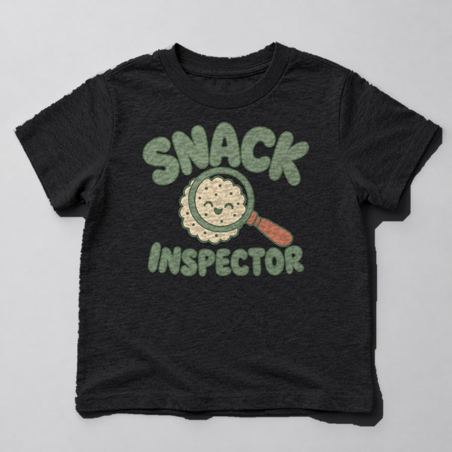 Snack Inspector Kids T-Shirt in Black