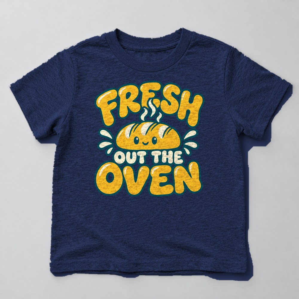 Fresh Out the Oven Kids T-Shirt in Navy