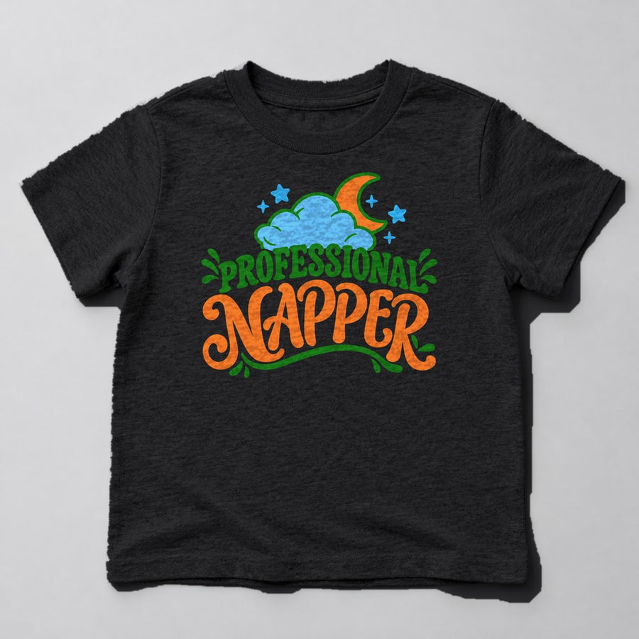 Professional Napper Kids T-Shirt in Black