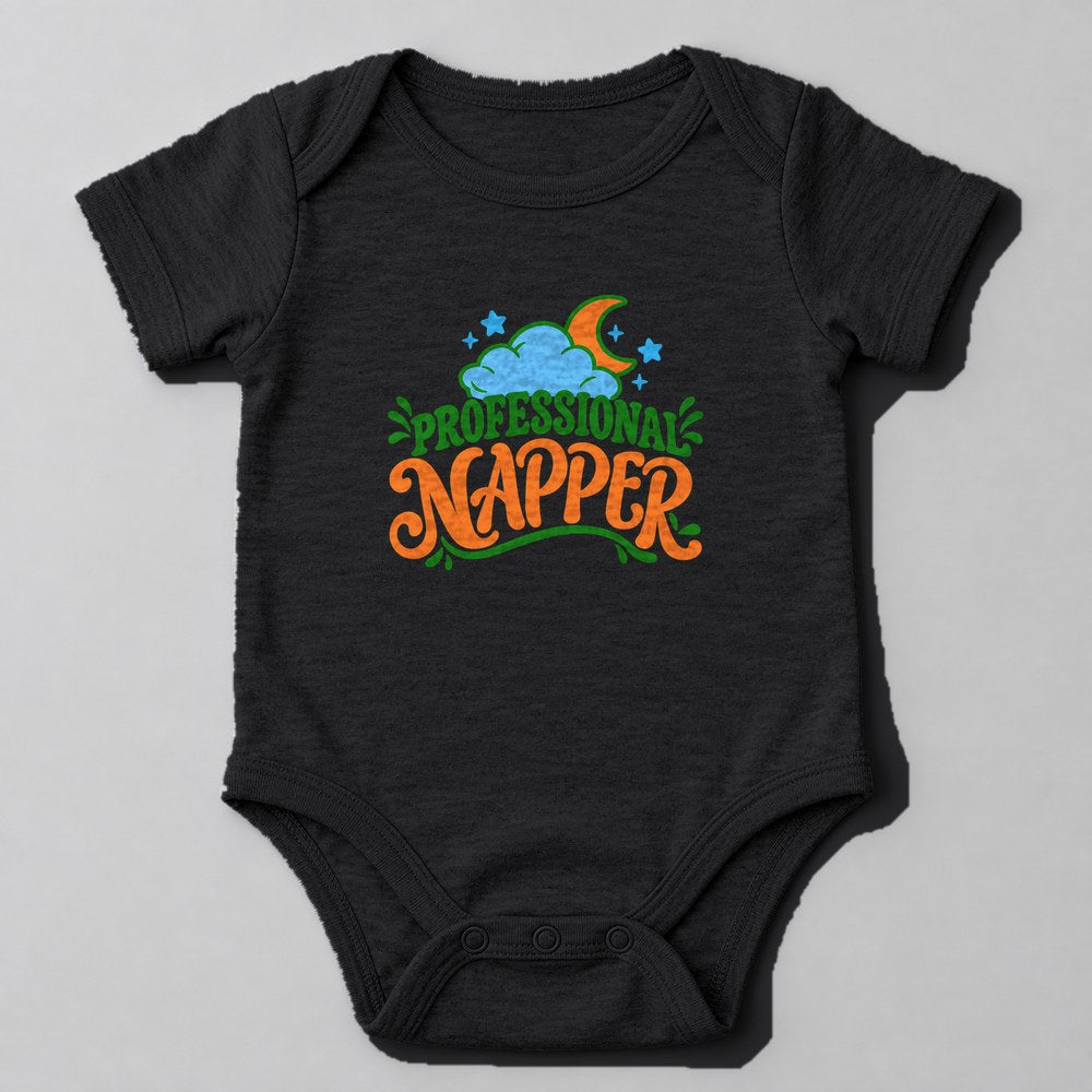 Professional Napper Baby Onesie in Black