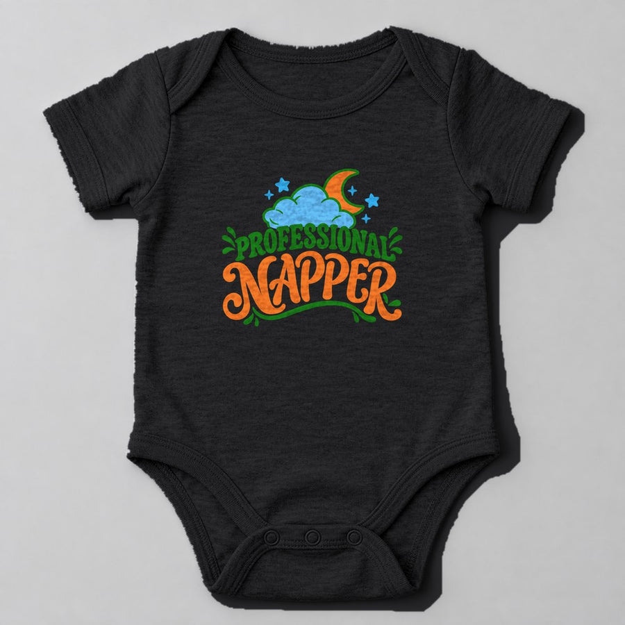 Professional Napper Baby Onesie in Black