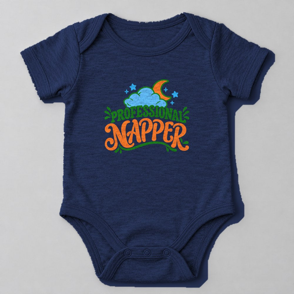 Professional Napper Baby Onesie in Navy