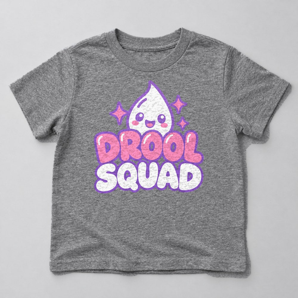 Drool Squad Kids T-Shirt in Heather Grey