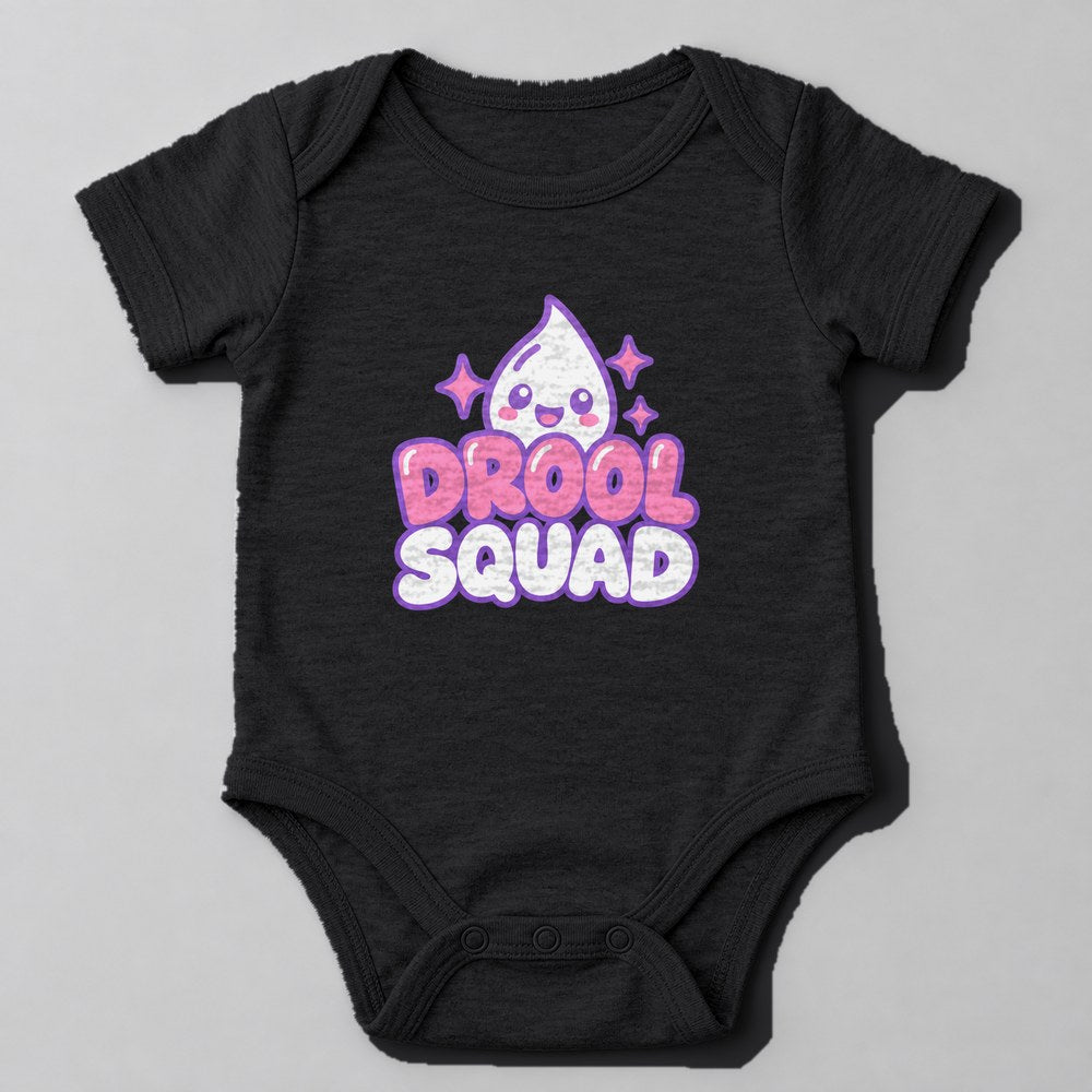 Drool Squad Baby Onesie in Black
