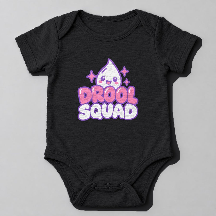 Drool Squad Baby Onesie in Black