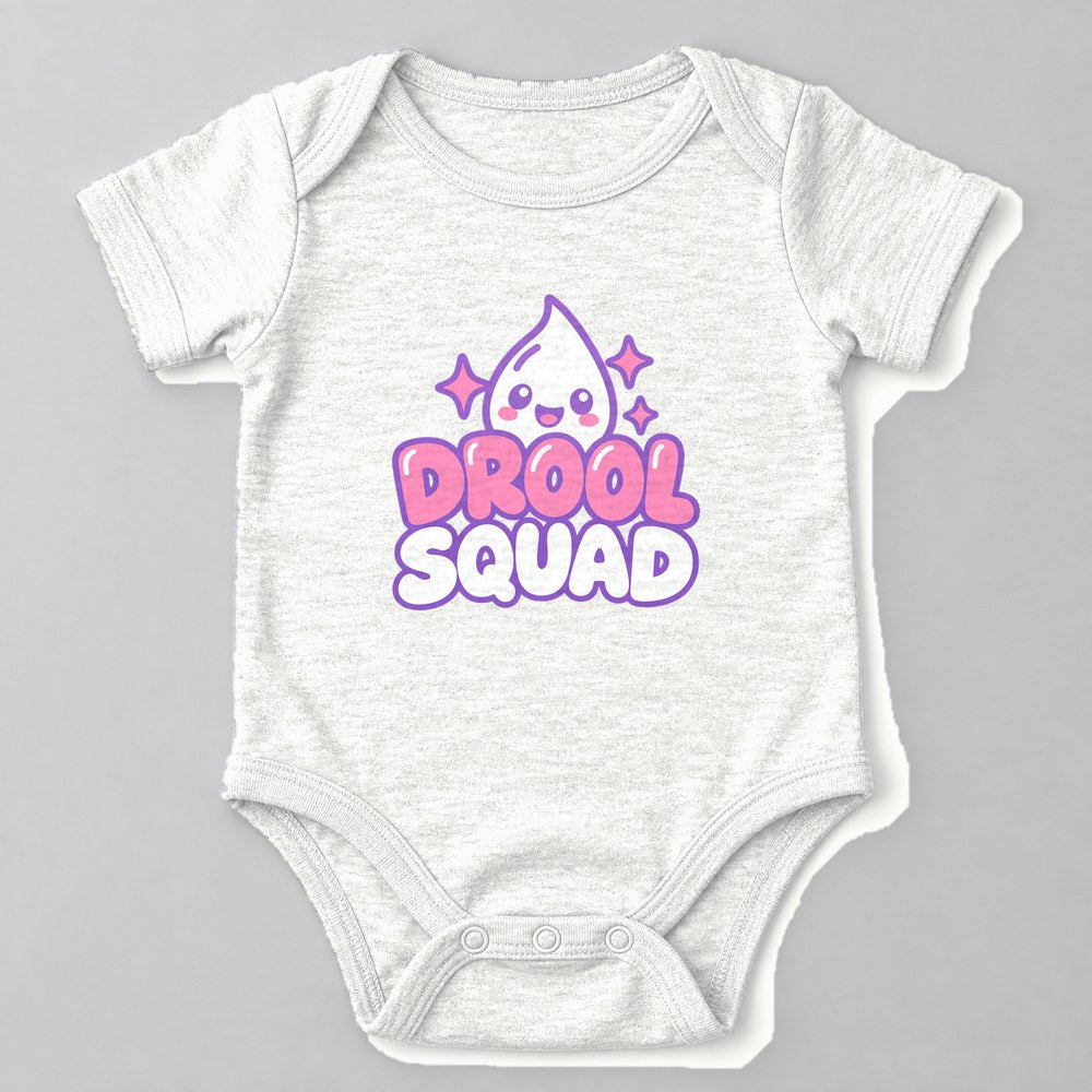 Drool Squad Baby Onesie in White