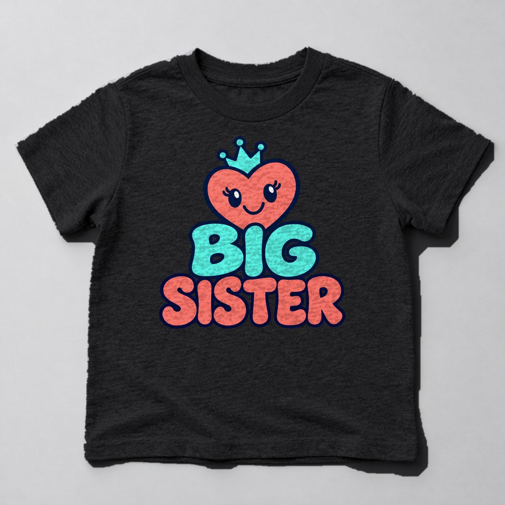 Big Sister Kids T-Shirt in Black