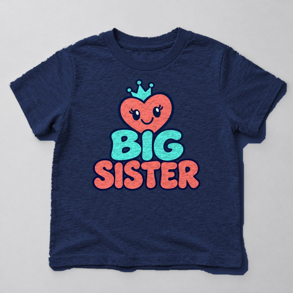 Big Sister Kids T-Shirt in Navy
