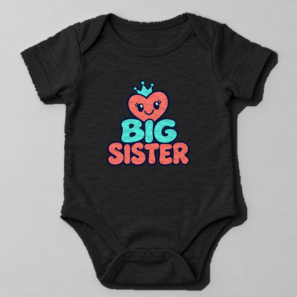 Big Sister Baby Onesie in Black