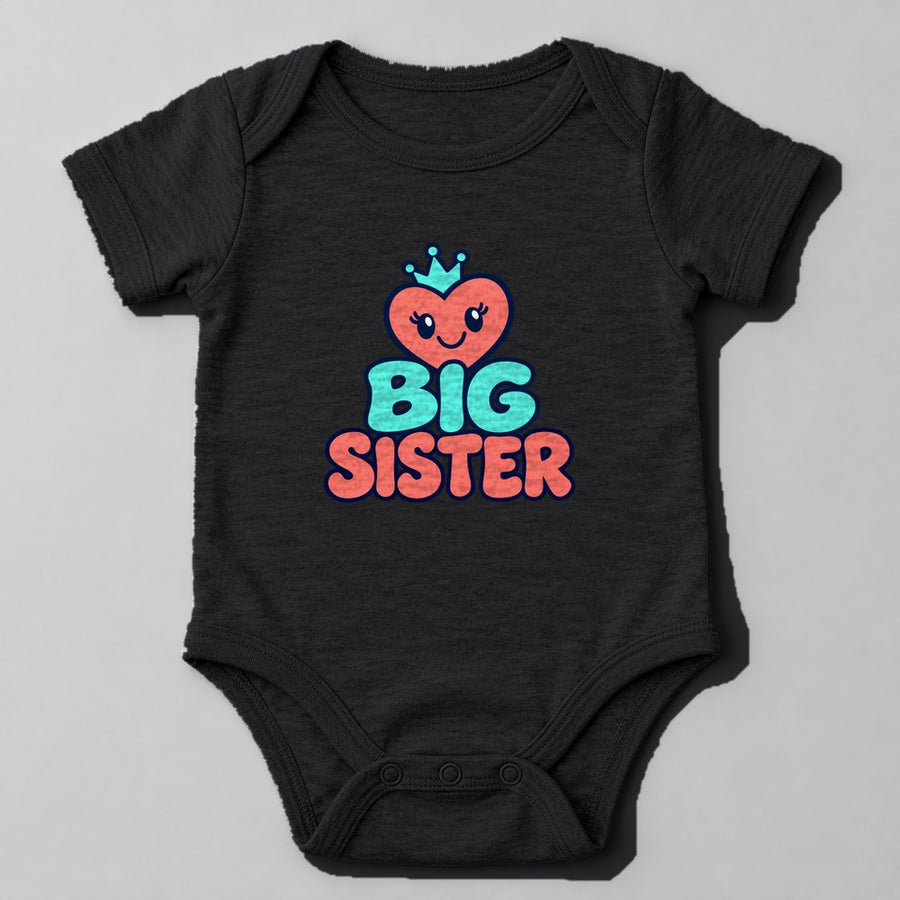 Big Sister Baby Onesie in Black