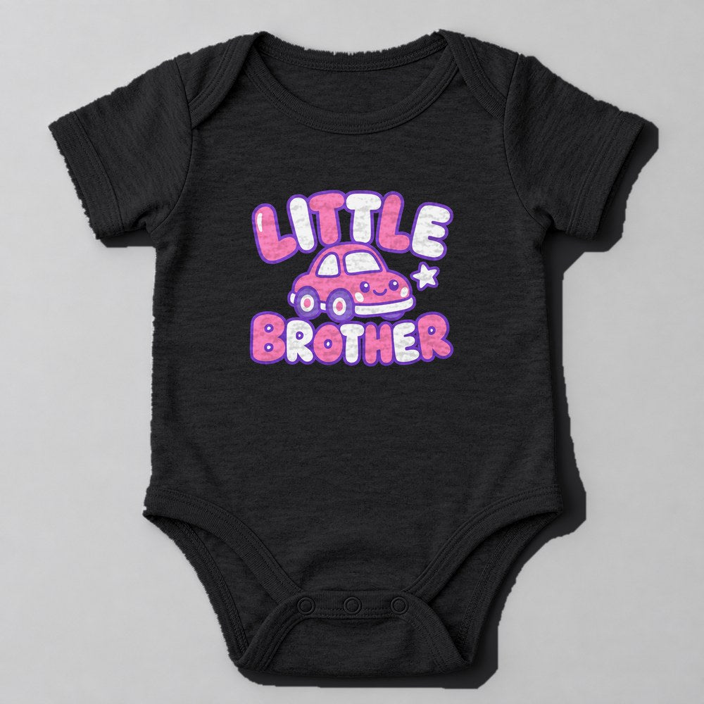 Little Brother Baby Onesie in Black