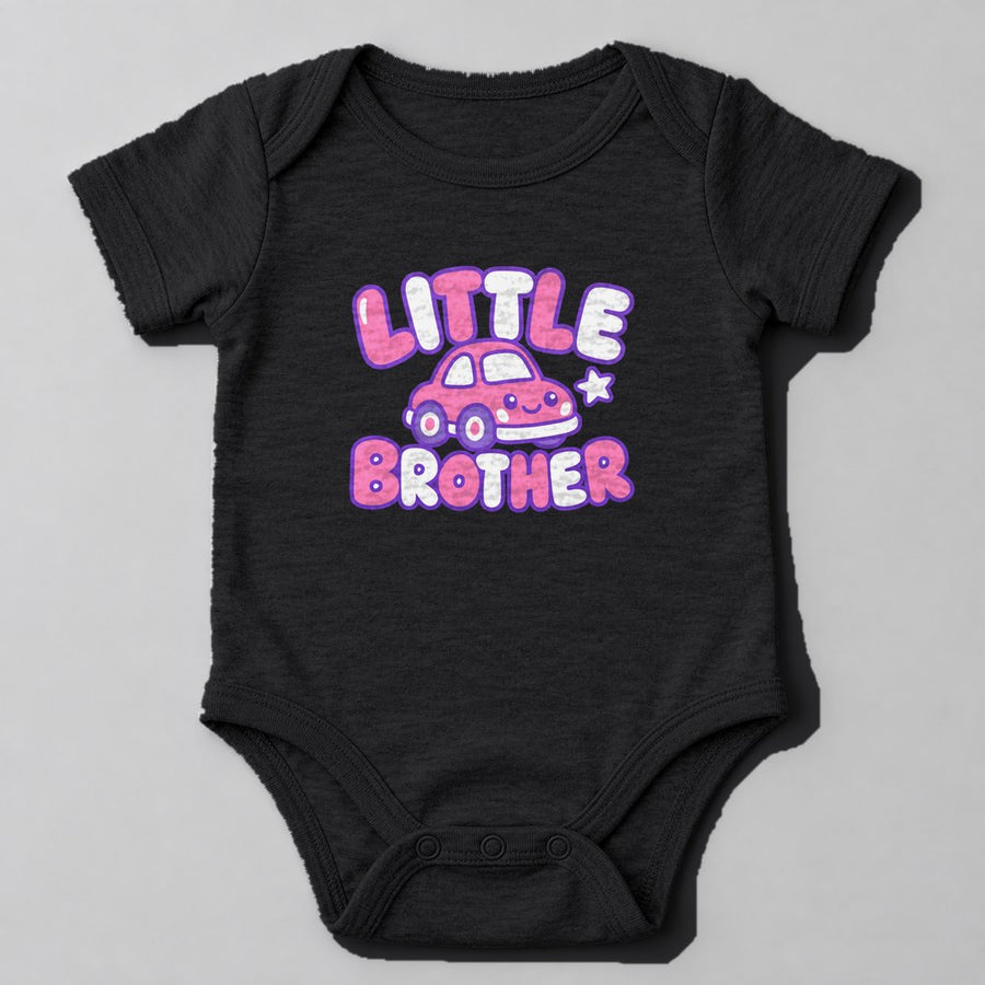 Little Brother Baby Onesie in Black