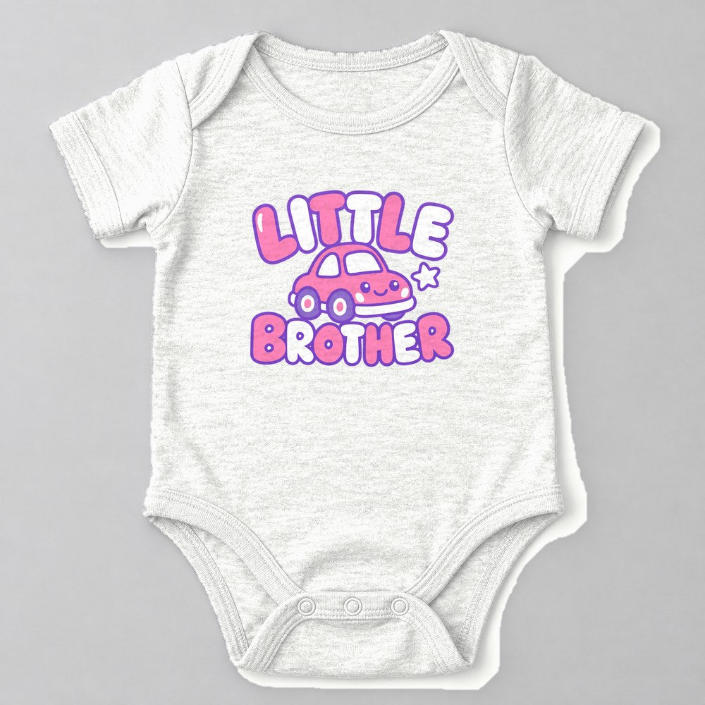 Little Brother Baby Onesie in White